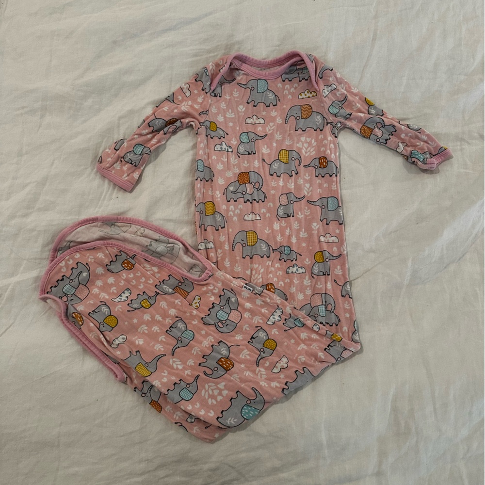 Little Sleepies Elephant Snuggles newborn gown